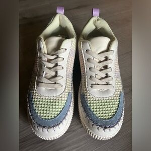 Nicole Miller Brita Multi Color Platform Sneakers Size 7.5 *worm once*
